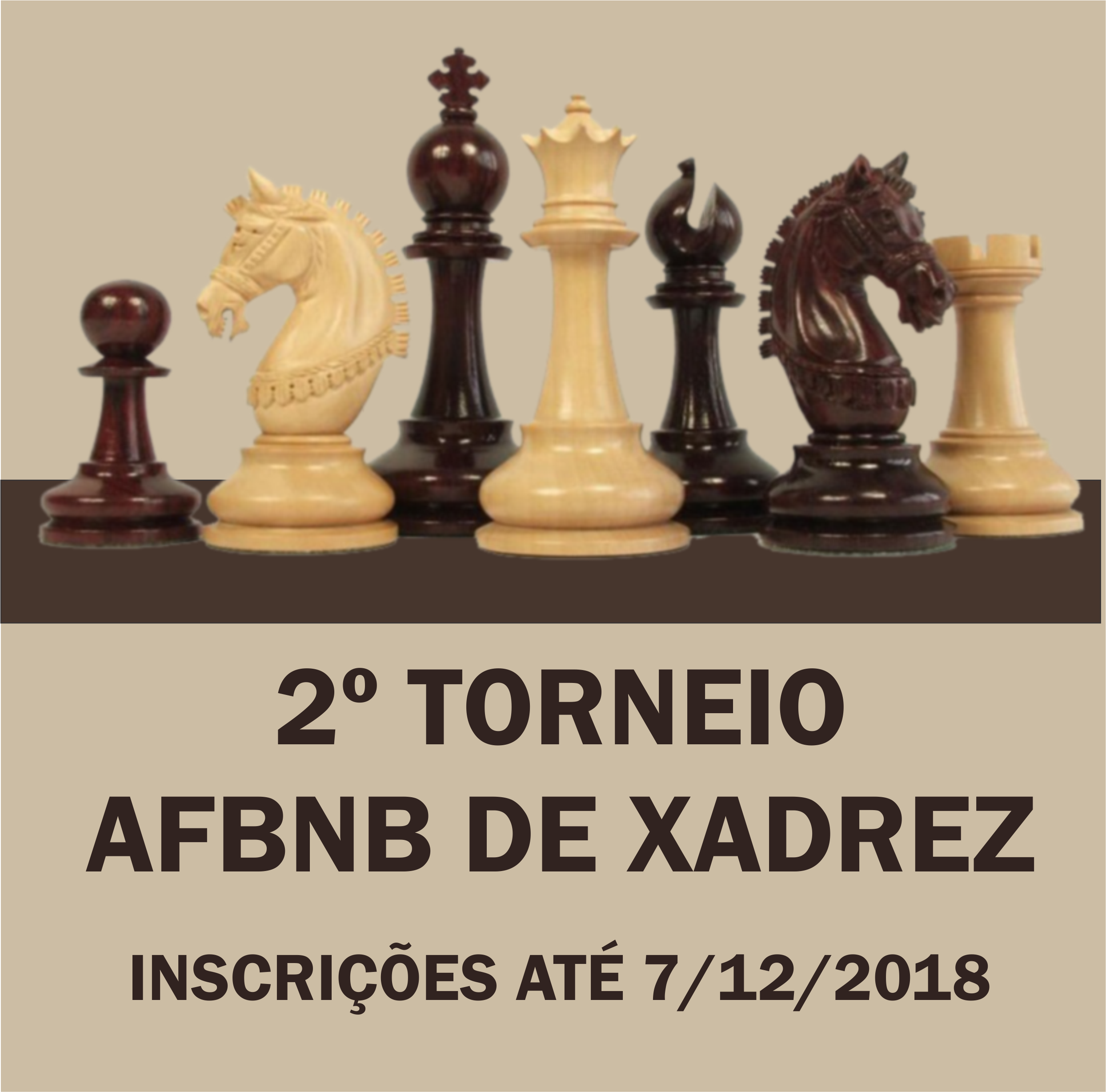 Prorrogadas as inscrições para o 1º Torneio AFBNB de Xadrez